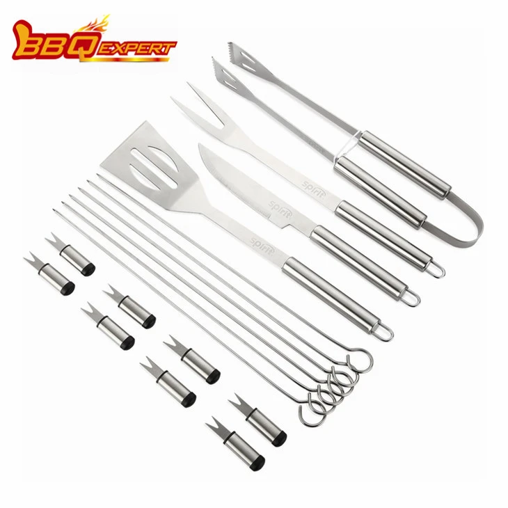 18 Pieces Stainless Steel BBQ Grill Tools Set